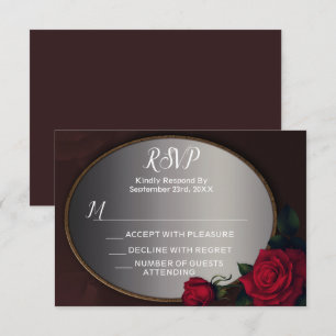 Cartons Réponse Fleurs de rougissement rouge Miroir Gris Argent