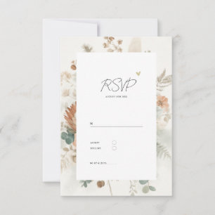 Cartons Réponse Fleurs De Terracotta Tendance Élégant Mariage