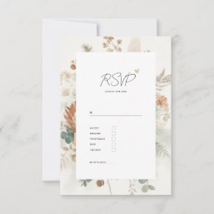 Cartons Réponse Fleurs de Terracotta Tendance et Repas de Mariage