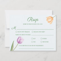 Fleurs de tulipes pastel aquarelle Mariage de prin