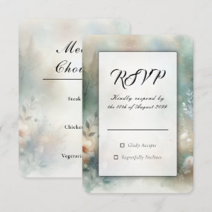 Cartons Réponse Fleurs Élégantes dans un Mariage de Royaume Forest