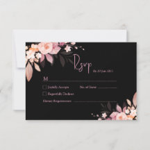 Fleurs Rose Noir & Blush Mariage