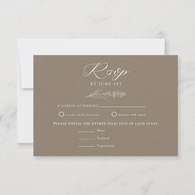 Cartons Réponse Fleurs sauvages blanches | Boho Chic Mariage (Devant)