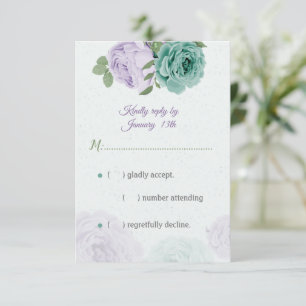 Cartons Réponse fleurs violettes bleues verdure botanique