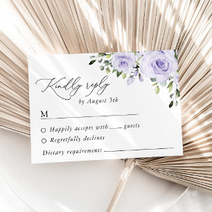 Cartons Réponse Fleurs violettes, Fleurs Lilac, Mariage Floral