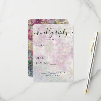 Cartons Réponse Flocons de neige de célébration personnalisés Mari