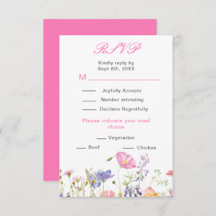Cartons Réponse Floral fleur sauvage Spring