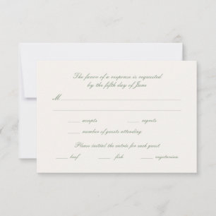 Cartons Réponse Floral Monogram Cottage Jardin Mariage