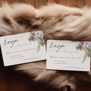 Cartons Réponse Floral Poinsettia Mariage aquarelle