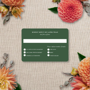 Cartons Réponse Flou Floral Élégance Moderne Mariage Été Automne