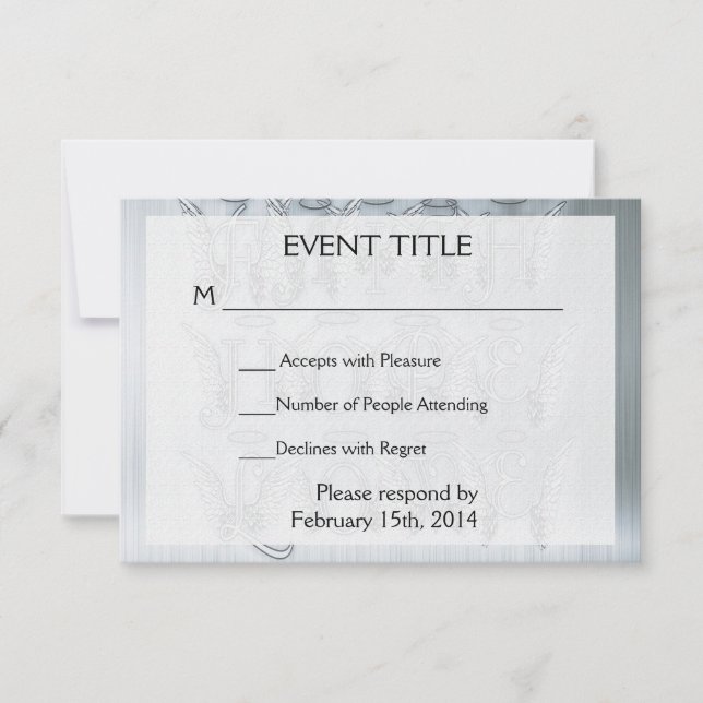 Cartons Réponse Foi, Espoir, Amour (Devant)