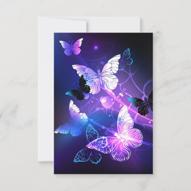 Cartons Réponse Fond avec papillons de nuit (Devant)