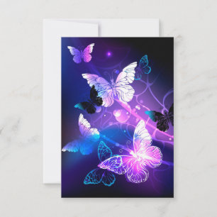 Cartons Réponse Fond avec papillons de nuit