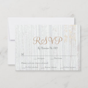 Cartons Réponse Forest Mountain Modern Birch Mariage