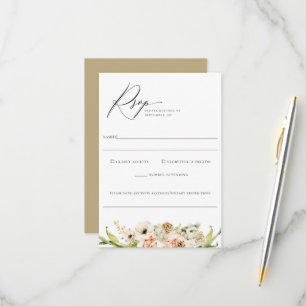 Cartons Réponse Forêt Botanique Floral Mariage Allergie alimentair