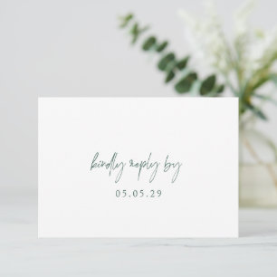 Cartons Réponse Forêt classique Green Mariage élégant