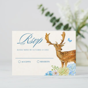 Cartons Réponse Forêt florale bleue nature sauvage