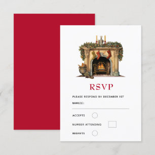 Cartons Réponse Foyer victorien cosy Noël