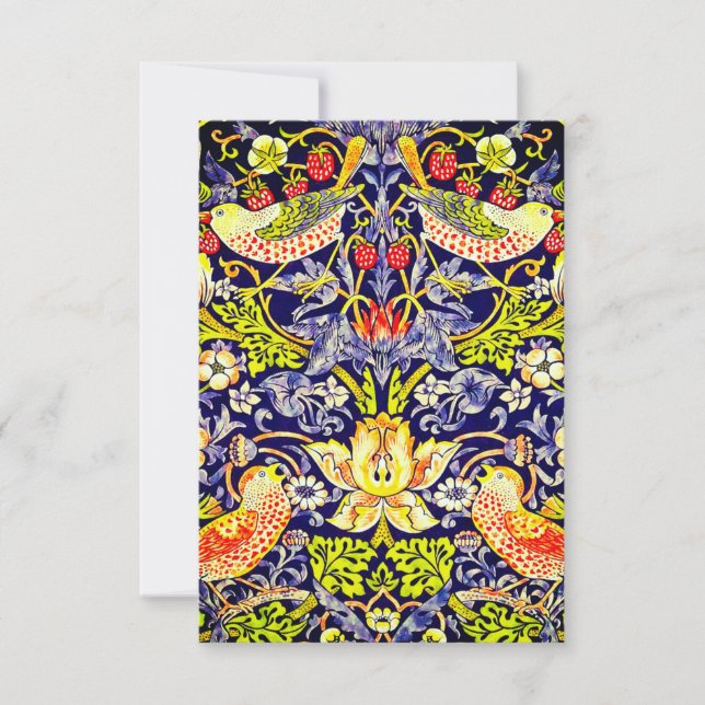 Cartons Réponse Fraise Thief Oiseaux William Morris (Devant)