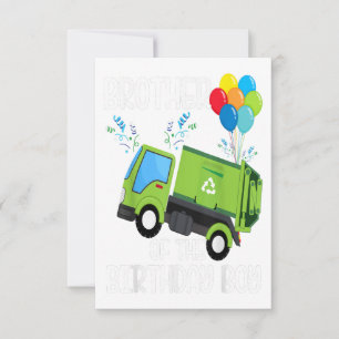 Cartons Réponse Frère De L'Anniversaire Garbage Truck Cadeau