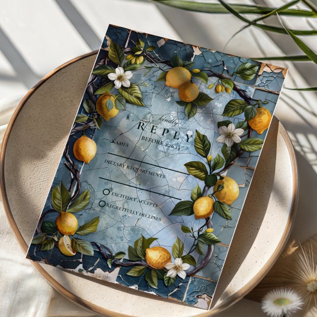 Cartons Réponse Fresh Citrus Botanical Wedding (Créateur téléchargé)