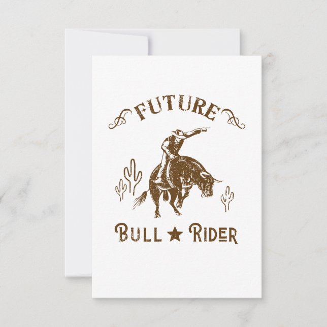 Cartons Réponse Future Bull Rider Cowboy Western Men (Devant)