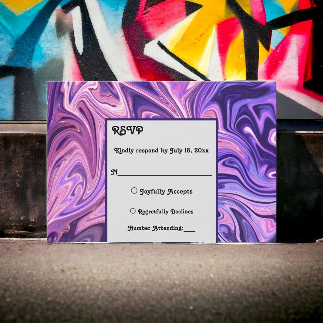 Cartons Réponse Galaxie Abstraite moderne Art Wavy Blue Chic Maria (Créateur téléchargé)