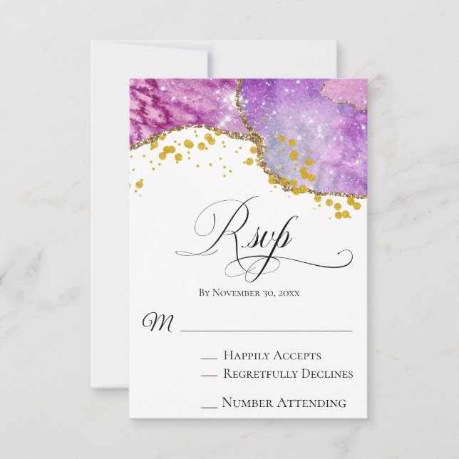 Cartons Réponse *~* Galaxy Cosmos Space SIMPLEMENT LOVE Modern RSV (Devant)