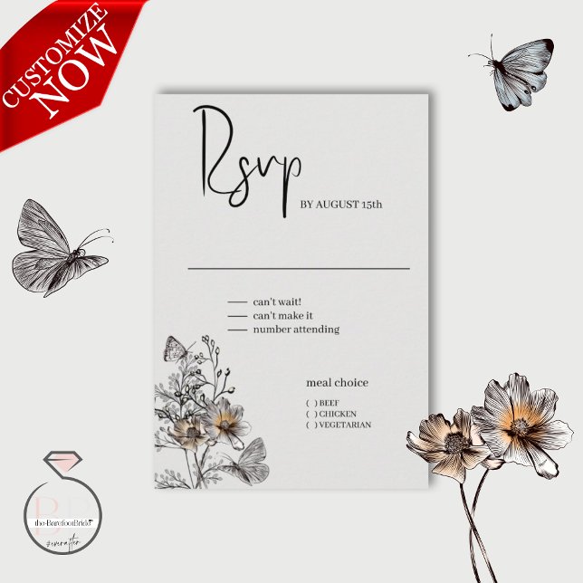 Cartons Réponse Gamme Minimale de pavots en terre cuite (Easy to customize)