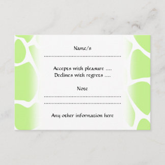 Cartons Réponse Girafe Print Pattern à Light Lime Green.