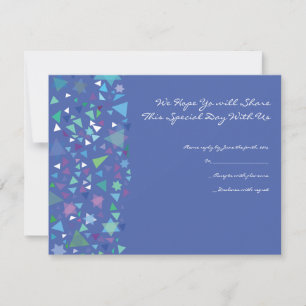 Cartons Réponse Girl with Stars in Her Hair Bat mitzvah Reply Card
