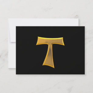Cartons Réponse Golden 3-D Look Franciscan Tau Cross