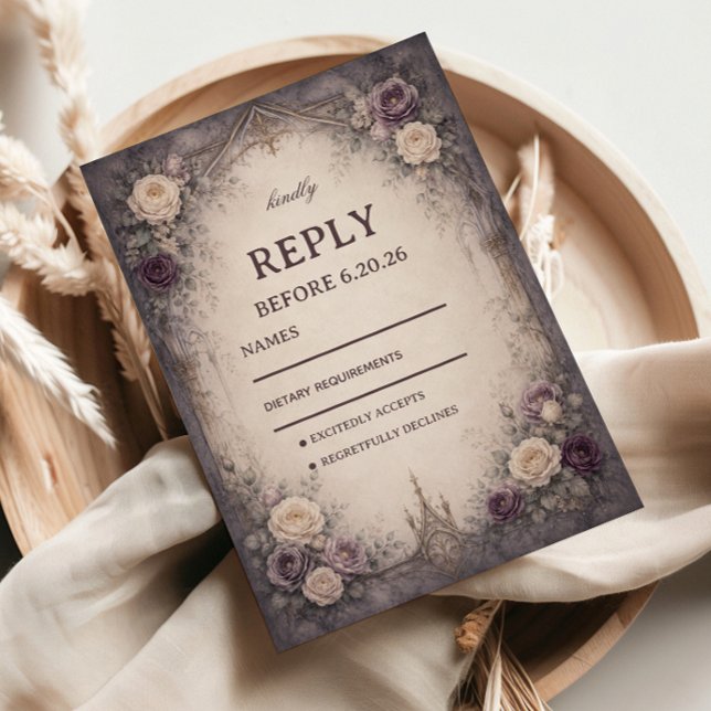 Cartons Réponse Gothique Floral Romantique (Créateur téléchargé)