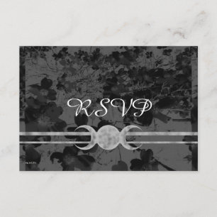 Cartons Réponse Gothique Triple Moon Floral Mariage Handfasting St