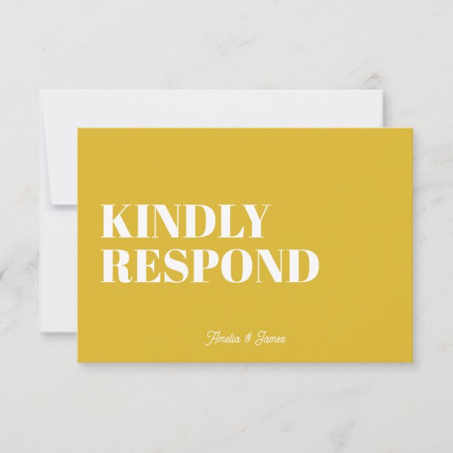 Cartons Réponse Gras moderne Retro Funky Mariage lumineux (Devant)