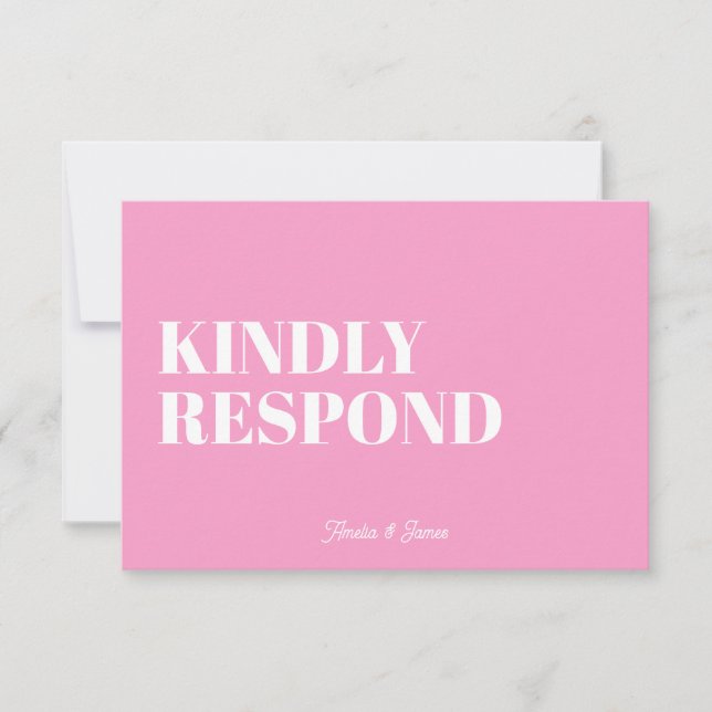 Cartons Réponse Gras moderne Retro Funky Mariage lumineux (Devant)