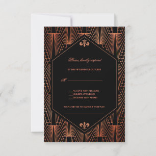 Cartons Réponse Great Gatsby Copper Art Déco Chanson Demande de Ma
