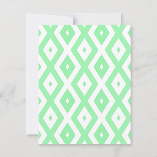Cartons Réponse Green and white diamond pattern (Devant)