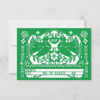 Green Mexicaine Fantail Doves Papel Picado