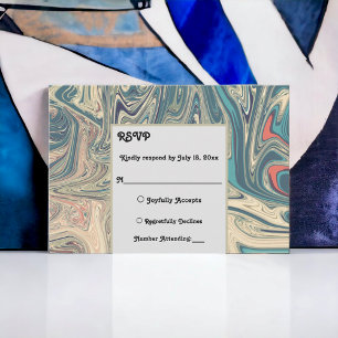 Cartons Réponse Gris bohémien minimal Abstrait Mariage artistique