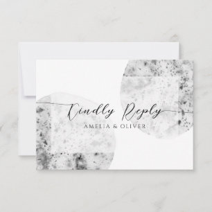 Cartons Réponse gris minimaliste MARIAGE