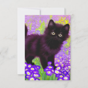 Cartons Réponse Gustav Klimt Black Kitten