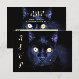 Cartons Réponse Halloween fête peur Chat noir Horreur Nuit