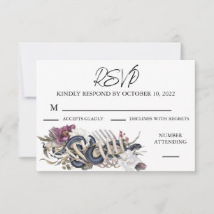 Cartons Réponse Halloween Floral Automne Aquarelle Éffrayante