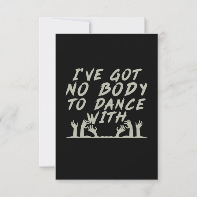 Cartons Réponse Halloween Pas De Corps À Danser Avec Moi (Devant)