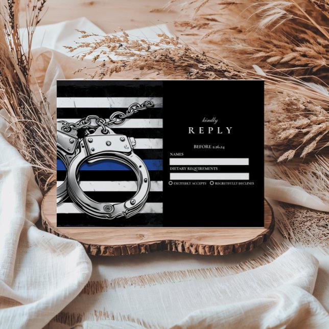 Cartons Réponse Handcuffs American Flag Police Graduation (Créateur téléchargé)