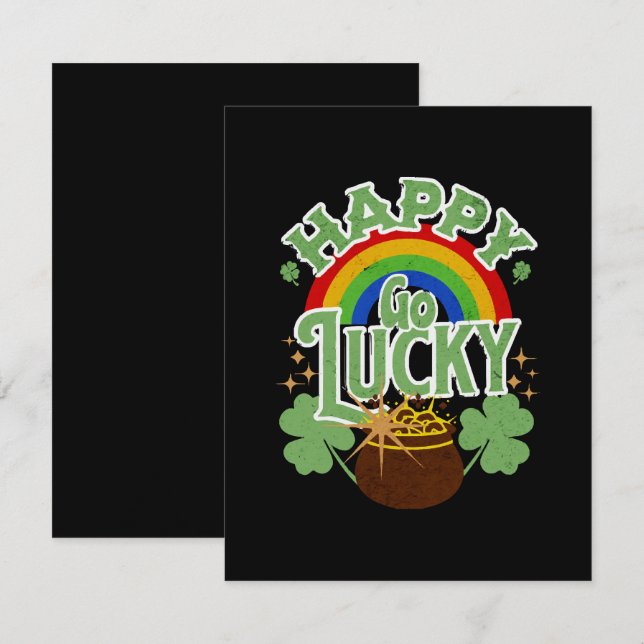 Cartons Réponse Heureux Go Lucky (Devant / Derrière)