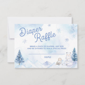 Cartons Réponse Hiver Wonderland Baby shower Déchets Raffle