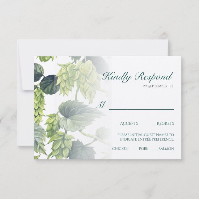 Cartons Réponse Hops, Collection Mariage de bière (Devant)