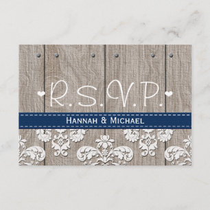 Cartons Réponse Hortensia de corail de bleu marine épousant la